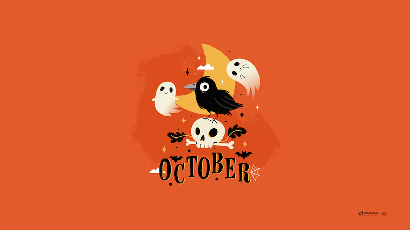 ASWP – Crows, Ghosts, And Autumn Bliss: October 2024 Wallpaper Collection